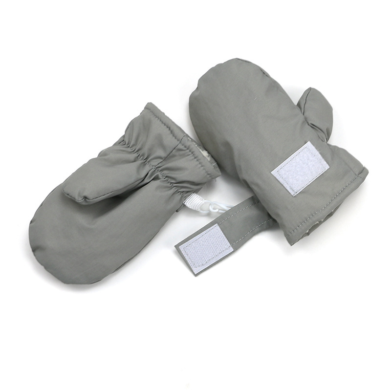 Vaikiškos rudens ir žiemos vienspalvės pirštinės, šiltos žieminės kūdikių pirštinės, aksominės, paminkštintos, antifrizinės slidinėjimo pirštinės