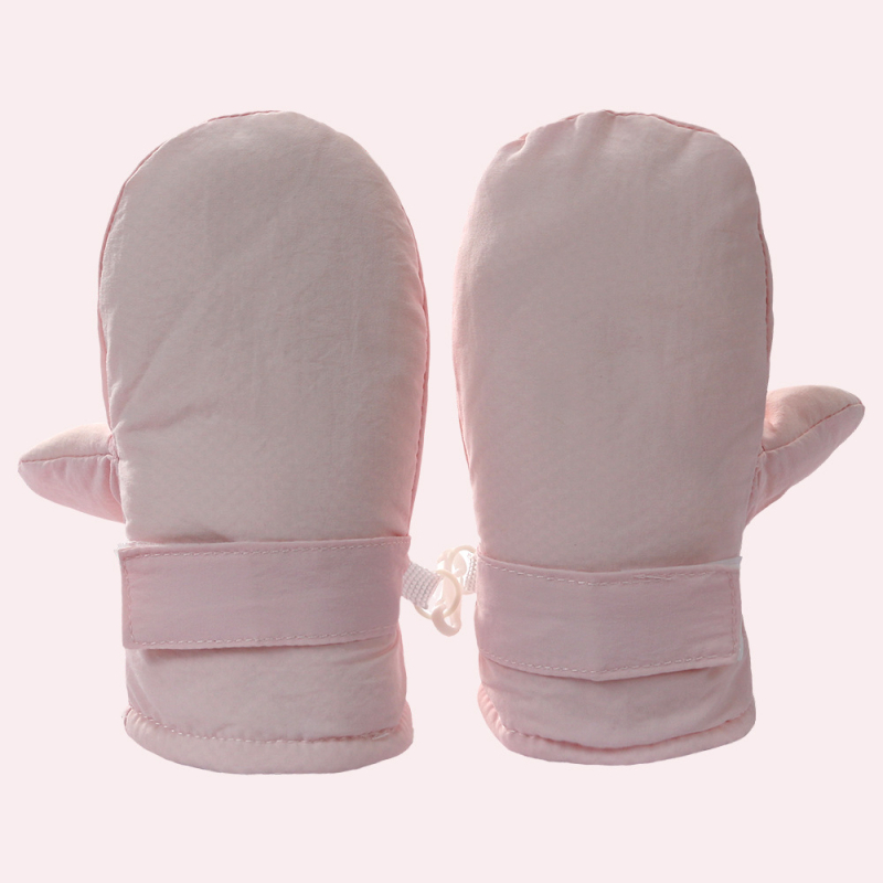 Vaikiškos rudens ir žiemos vienspalvės pirštinės, šiltos žieminės kūdikių pirštinės, aksominės, paminkštintos, antifrizinės slidinėjimo pirštinės