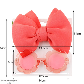 Vaikiški akiniai nuo saulės, galvos juostos kombinuotas rinkinys, madingas animacinių filmukų kūdikių žaislų skėtis nuo saulės, kosminė medvilnė, vientisa spalva, galvos juosta