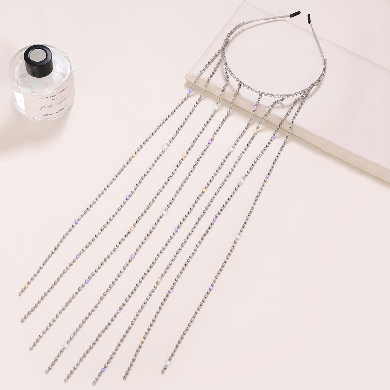 Deimantinio kuto asmenybės tinklinio raudono stiliaus daugiasluoksnė galvos juosta, europietiška ir amerikietiška, perdėtai papuošta cirkonio kutais, temperamentinga galvos juosta, madingi plaukų aksesuarai moterims.