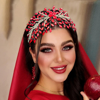 Euroopa ja Ameerika uus käsitööna valminud rhinestones juuksepael pruudi peakate pulmaetenduse peo juukseaksessuaarid juuksekroon DZ267