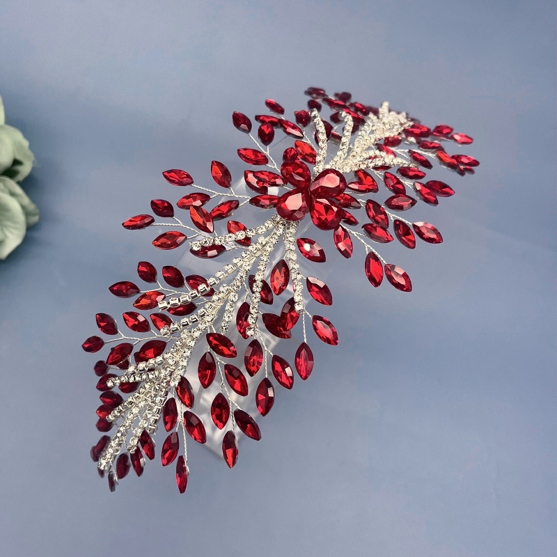 Euroopa ja Ameerika uus käsitööna valminud rhinestones juuksepael pruudi peakate pulmaetenduse peo juukseaksessuaarid juuksekroon DZ267