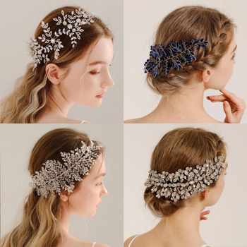 Piiriülesed uued pruudi peakatted, luksuslikud rasked käsitööna valminud kristallist juuksepaelad, pulmakleit, juuksepidu kleidi aksessuaarid