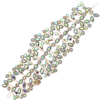 Piiriülesed uued pruudi peakatted, luksuslikud rasked käsitööna valminud kristallist juuksepaelad, pulmakleit, juuksepidu kleidi aksessuaarid