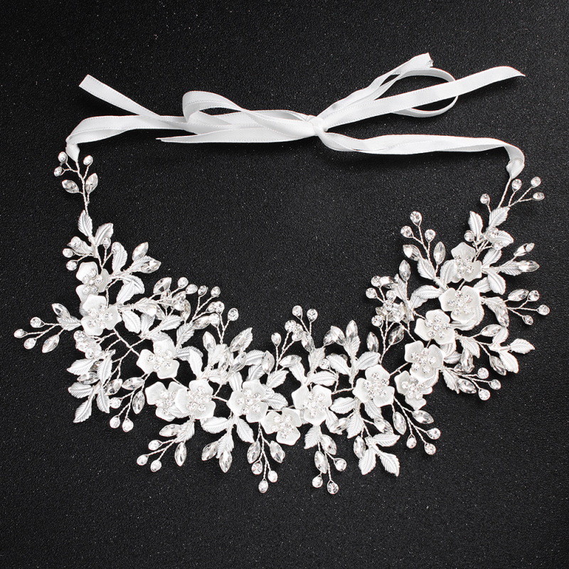 Piiriülesed uued pruudi peakatted, luksuslikud rasked käsitööna valminud kristallist juuksepaelad, pulmakleit, juuksepidu kleidi aksessuaarid