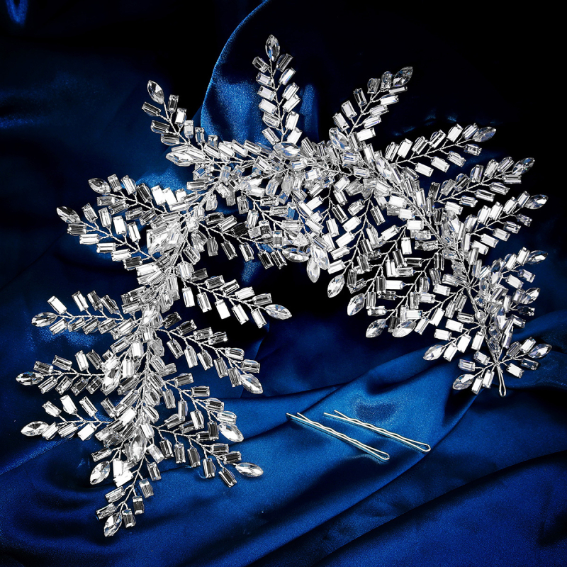 Piiriülesed uued pruudi peakatted, luksuslikud rasked käsitööna valminud kristallist juuksepaelad, pulmakleit, juuksepidu kleidi aksessuaarid