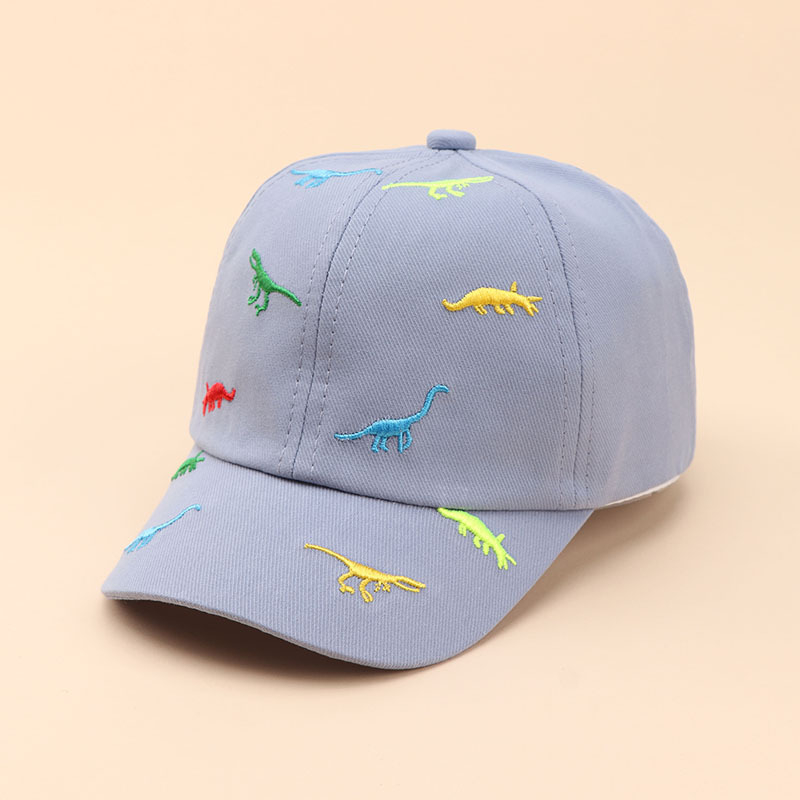 Παιδικό καπέλο κεντήματος κινουμένων σχεδίων μπέιζμπολ καπέλο all-match άνοιξη και καλοκαίρι κέντημα δεινόσαυρος πάπια γλώσσα Κορεάτικο αγόρια και κορίτσια καπέλο ηλίου
