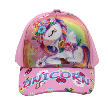 Παιδικό καπέλο μπέιζμπολ με διασυνοριακό σχέδιο μονόκερου για αγόρια και κορίτσια για υπαίθρια ταξίδια, ευέλικτο αντηλιακό καπέλο με κορυφή