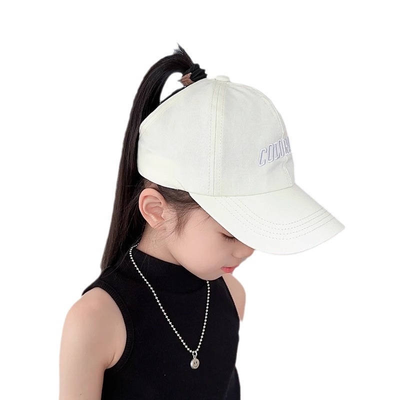 Παιδικό Καπέλο Μπέιζμπολ Γονέα-Παιδιού με Καλοκαιρινή Αλογοουρά για Κορίτσια, Άδειο Καπέλο, Μοντέρνο Σκίαστρο για Μωρά, Αντηλιακό Καπέλο