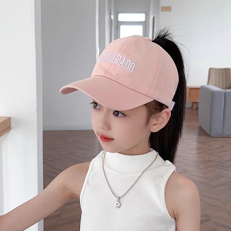 Παιδικό Καπέλο Μπέιζμπολ Γονέα-Παιδιού με Καλοκαιρινή Αλογοουρά για Κορίτσια, Άδειο Καπέλο, Μοντέρνο Σκίαστρο για Μωρά, Αντηλιακό Καπέλο