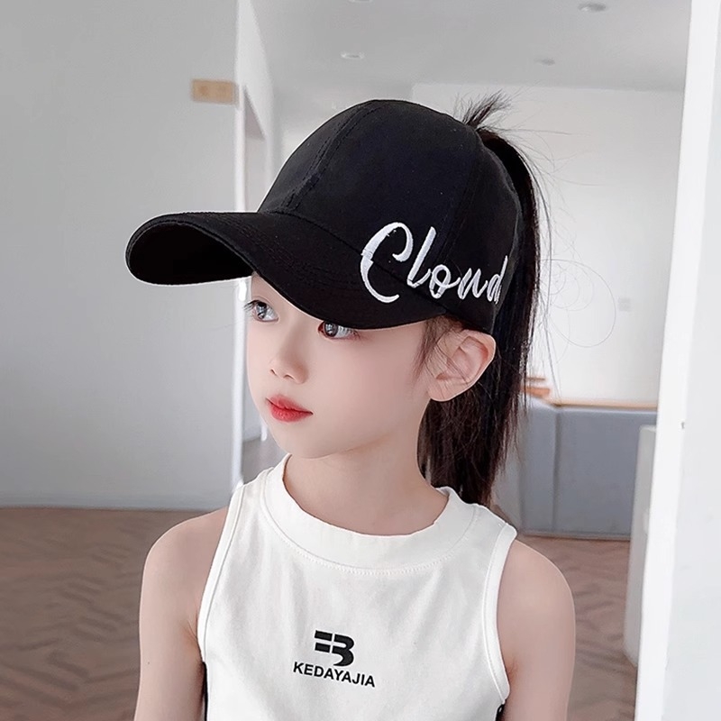 Παιδικό Καπέλο Μπέιζμπολ Γονέα-Παιδιού με Καλοκαιρινή Αλογοουρά για Κορίτσια, Άδειο Καπέλο, Μοντέρνο Σκίαστρο για Μωρά, Αντηλιακό Καπέλο