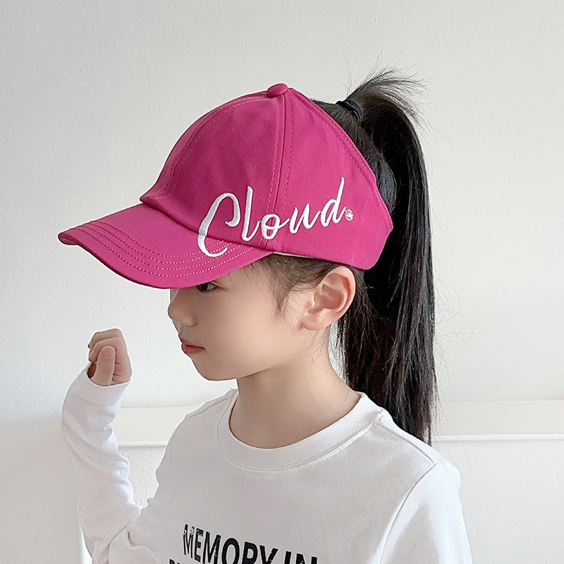 Παιδικό Καπέλο Μπέιζμπολ Γονέα-Παιδιού με Καλοκαιρινή Αλογοουρά για Κορίτσια, Άδειο Καπέλο, Μοντέρνο Σκίαστρο για Μωρά, Αντηλιακό Καπέλο