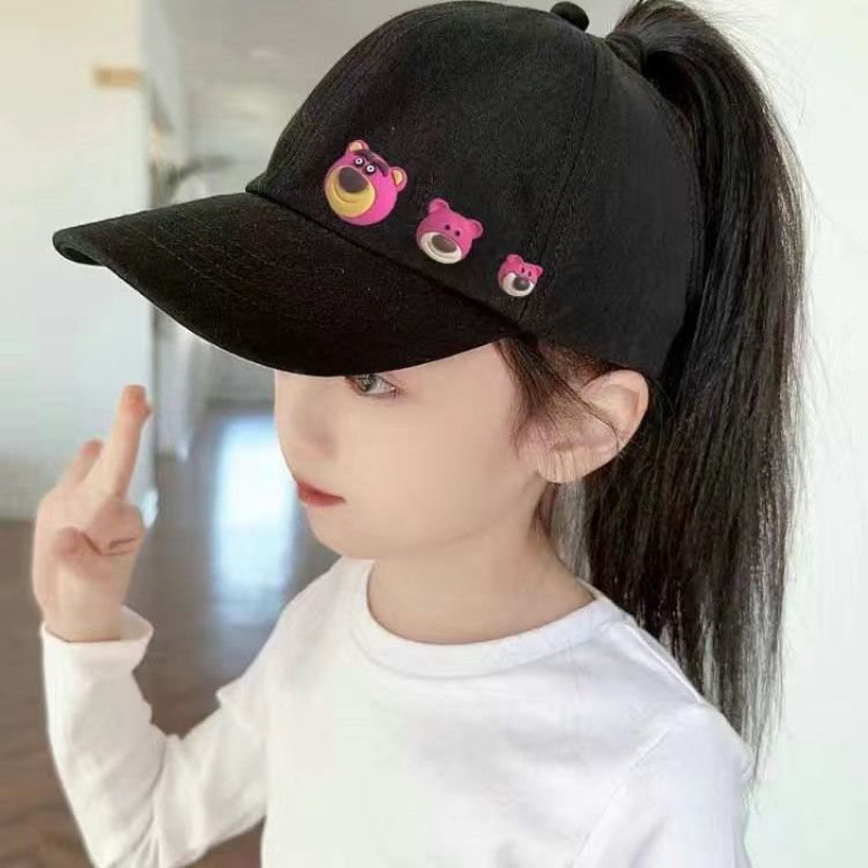 Παιδικό Καπέλο Μπέιζμπολ Γονέα-Παιδιού με Καλοκαιρινή Αλογοουρά για Κορίτσια, Άδειο Καπέλο, Μοντέρνο Σκίαστρο για Μωρά, Αντηλιακό Καπέλο