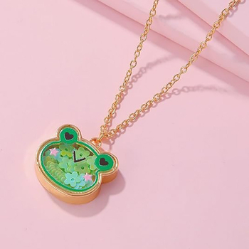 Piiriülene armas kass-konn-jänese laste kaelakee loomaripats tüdruksõpradele ehtekingitus