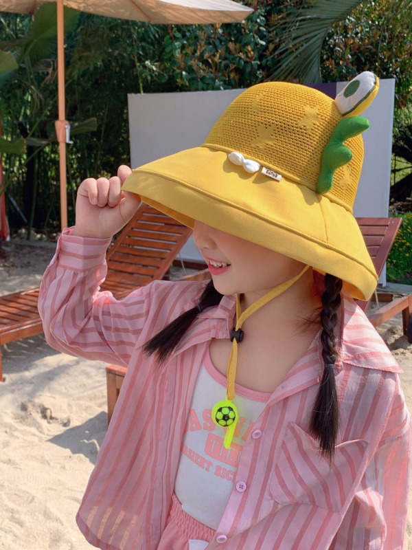 Παιδικό αντηλιακό καπέλο καλοκαιρινό αντι-UV καπέλο ηλίου για αγόρια και κορίτσια μωρού με κινούμενα σχέδια, μεγάλο γείσο, καπέλο ψαρά με σκιά