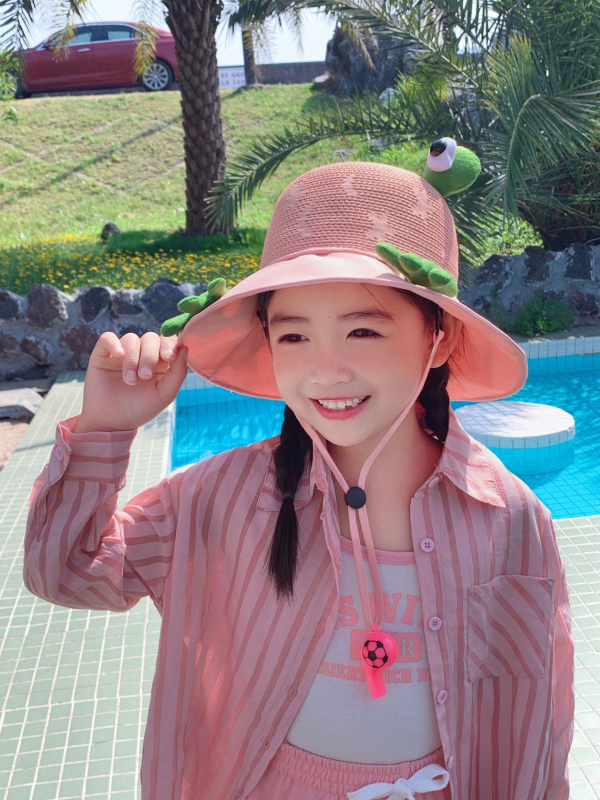 Παιδικό αντηλιακό καπέλο καλοκαιρινό αντι-UV καπέλο ηλίου για αγόρια και κορίτσια μωρού με κινούμενα σχέδια, μεγάλο γείσο, καπέλο ψαρά με σκιά