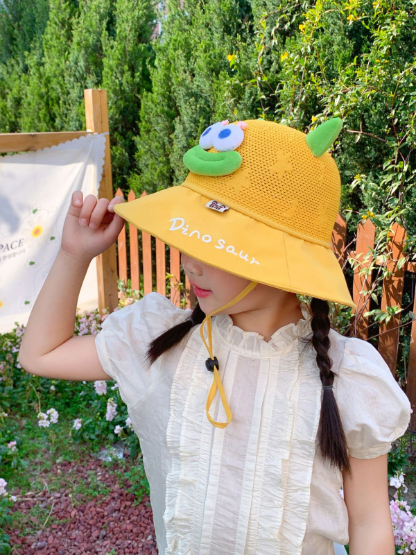 Παιδικό αντηλιακό καπέλο καλοκαιρινό αντι-UV καπέλο ηλίου για αγόρια και κορίτσια μωρού με κινούμενα σχέδια, μεγάλο γείσο, καπέλο ψαρά με σκιά