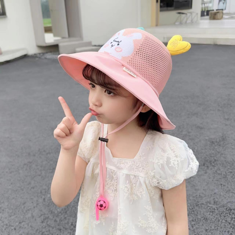 Παιδικό αντηλιακό καπέλο καλοκαιρινό αντι-UV καπέλο ηλίου για αγόρια και κορίτσια μωρού με κινούμενα σχέδια, μεγάλο γείσο, καπέλο ψαρά με σκιά