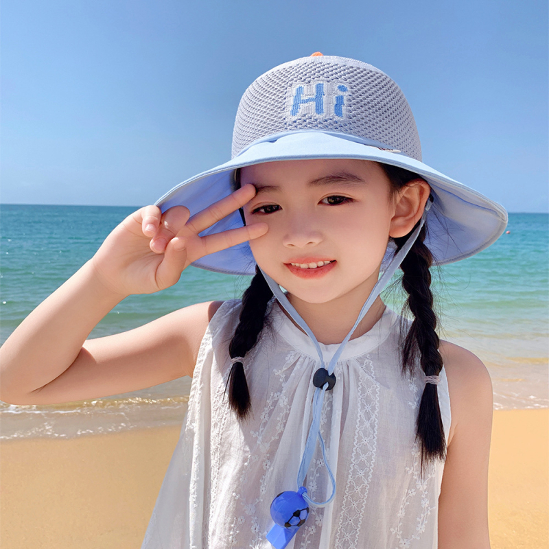 Παιδικό αντηλιακό καπέλο καλοκαιρινό αντι-UV καπέλο ηλίου για αγόρια και κορίτσια μωρού με κινούμενα σχέδια, μεγάλο γείσο, καπέλο ψαρά με σκιά