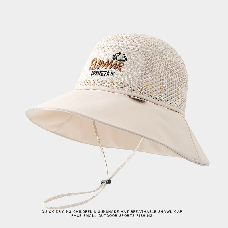 Παιδικό αντηλιακό καπέλο καλοκαιρινό αντι-UV καπέλο ηλίου για αγόρια και κορίτσια μωρού με κινούμενα σχέδια, μεγάλο γείσο, καπέλο ψαρά με σκιά