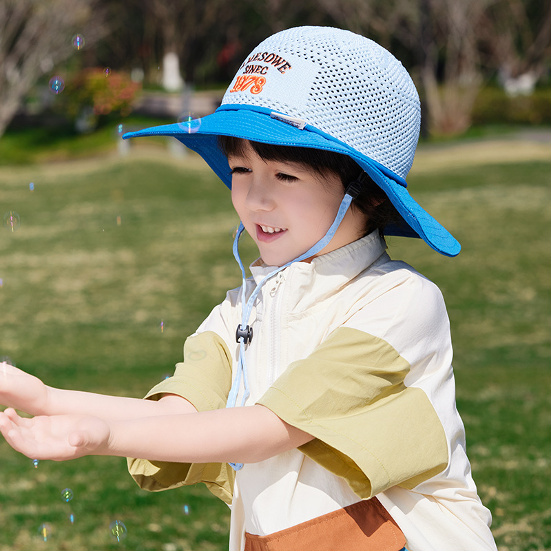 Παιδικό αντηλιακό καπέλο καλοκαιρινό αντι-UV καπέλο ηλίου για αγόρια και κορίτσια μωρού με κινούμενα σχέδια, μεγάλο γείσο, καπέλο ψαρά με σκιά