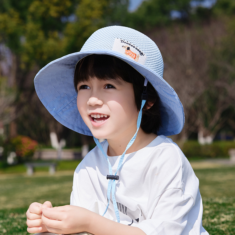 Παιδικό αντηλιακό καπέλο καλοκαιρινό αντι-UV καπέλο ηλίου για αγόρια και κορίτσια μωρού με κινούμενα σχέδια, μεγάλο γείσο, καπέλο ψαρά με σκιά