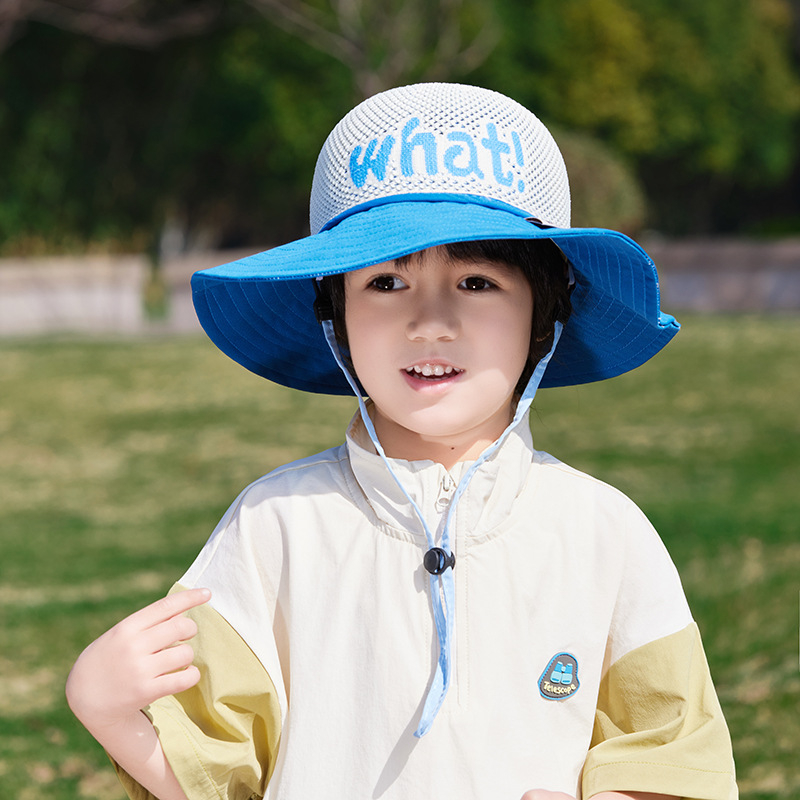 Παιδικό αντηλιακό καπέλο καλοκαιρινό αντι-UV καπέλο ηλίου για αγόρια και κορίτσια μωρού με κινούμενα σχέδια, μεγάλο γείσο, καπέλο ψαρά με σκιά