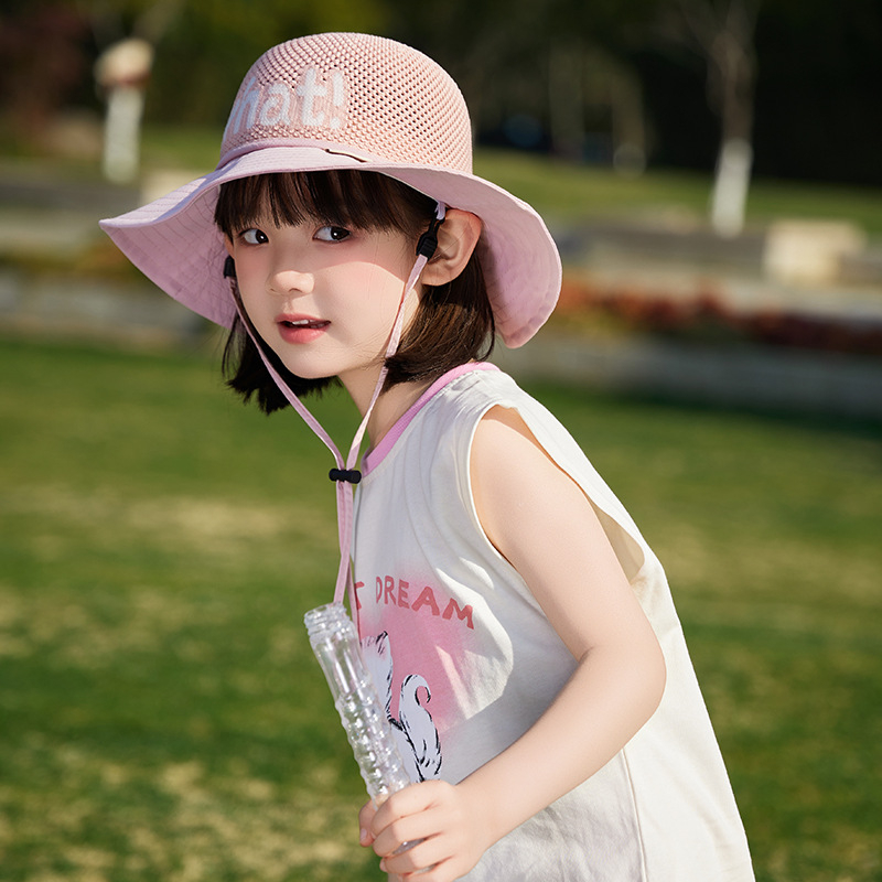 Παιδικό αντηλιακό καπέλο καλοκαιρινό αντι-UV καπέλο ηλίου για αγόρια και κορίτσια μωρού με κινούμενα σχέδια, μεγάλο γείσο, καπέλο ψαρά με σκιά