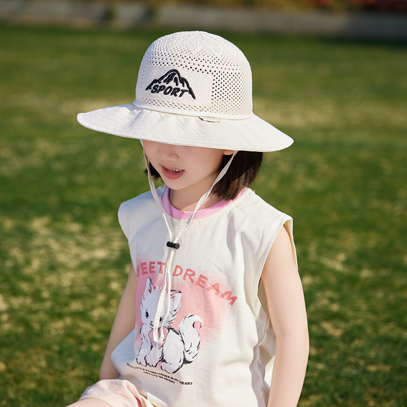Παιδικό αντηλιακό καπέλο καλοκαιρινό αντι-UV καπέλο ηλίου για αγόρια και κορίτσια μωρού με κινούμενα σχέδια, μεγάλο γείσο, καπέλο ψαρά με σκιά