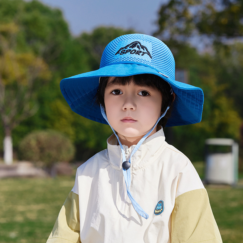 Παιδικό αντηλιακό καπέλο καλοκαιρινό αντι-UV καπέλο ηλίου για αγόρια και κορίτσια μωρού με κινούμενα σχέδια, μεγάλο γείσο, καπέλο ψαρά με σκιά