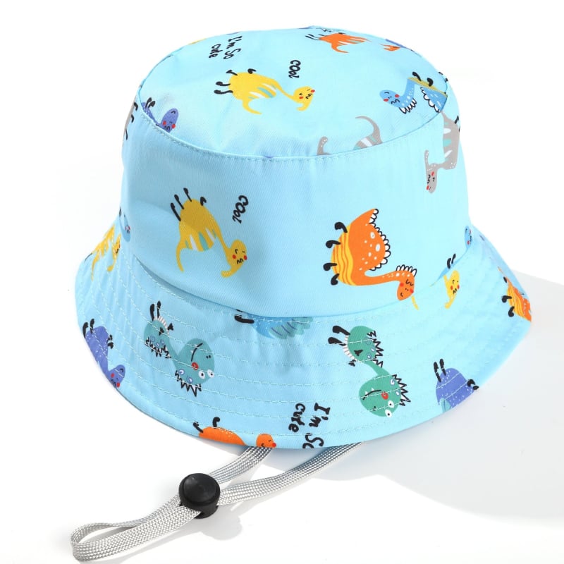 Pălărie de pescar cu dinozauri drăguți pentru copii, respirabilă, rezistentă la vânt, rezistentă la soare, pentru bărbați și femei, pentru călătorii în aer liber, aprobată din fabrică