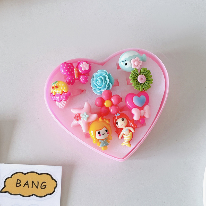 Inele noi pentru copii, pachet de 50, inele reglabile cu desene animate Cyber Celebrity pentru fete, set cadou, 61 de cadouri de Ziua Copilului