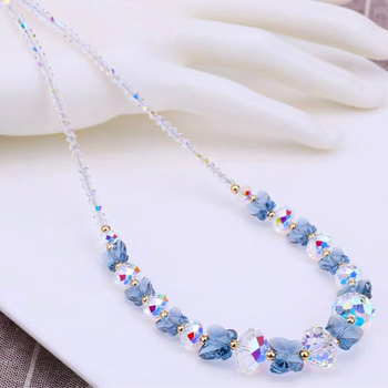 [Tootja] Väliskaubanduse kristalldisainiga kaelakee naiste rangluu helmestega ehted ligipääsetavad luksuslikud nišid läikivad tipptasemel sensatsioonilised