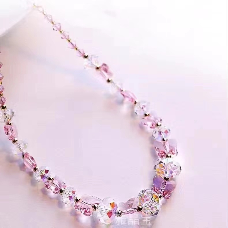 [Tootja] Väliskaubanduse kristalldisainiga kaelakee naiste rangluu helmestega ehted ligipääsetavad luksuslikud nišid läikivad tipptasemel sensatsioonilised