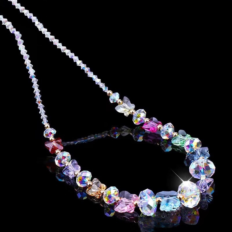 [Tootja] Väliskaubanduse kristalldisainiga kaelakee naiste rangluu helmestega ehted ligipääsetavad luksuslikud nišid läikivad tipptasemel sensatsioonilised