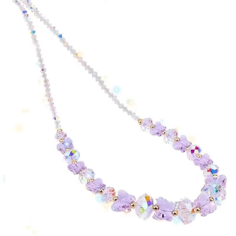 [Tootja] Väliskaubanduse kristalldisainiga kaelakee naiste rangluu helmestega ehted ligipääsetavad luksuslikud nišid läikivad tipptasemel sensatsioonilised