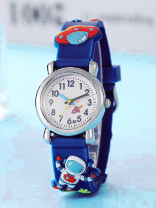 Lastele mõeldud uus armas multifilmi-kosmosemehe mustriga silikoonist reketikell kvartskell Poiss Poiss Tüdruk