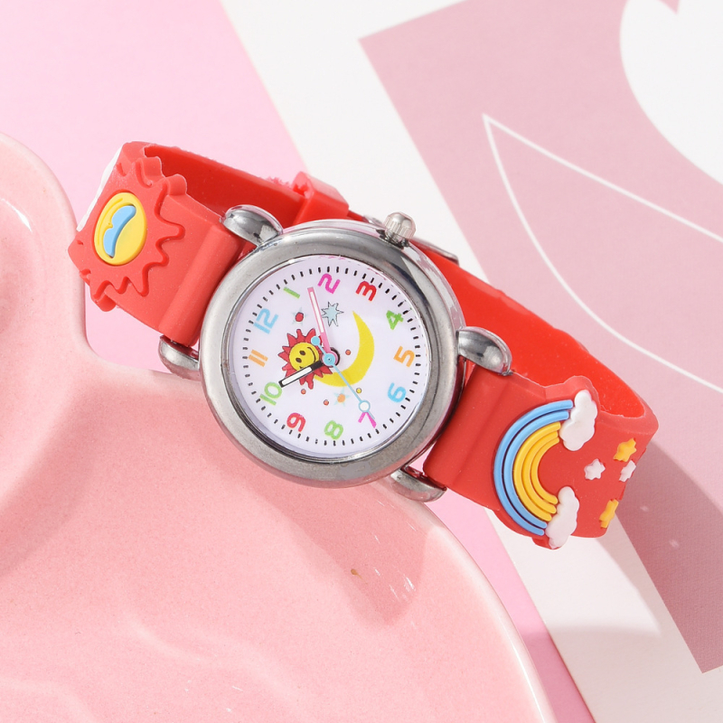 Lastele mõeldud uus armas multifilmi-kosmosemehe mustriga silikoonist reketikell kvartskell Poiss Poiss Tüdruk