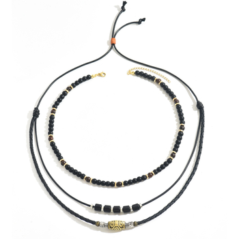 Amazoni piiriülene kuummüük meeste mitmekihiline virnastatud kaelakee ülikond retro moekaelakee allikas tehas laos hulgimüük