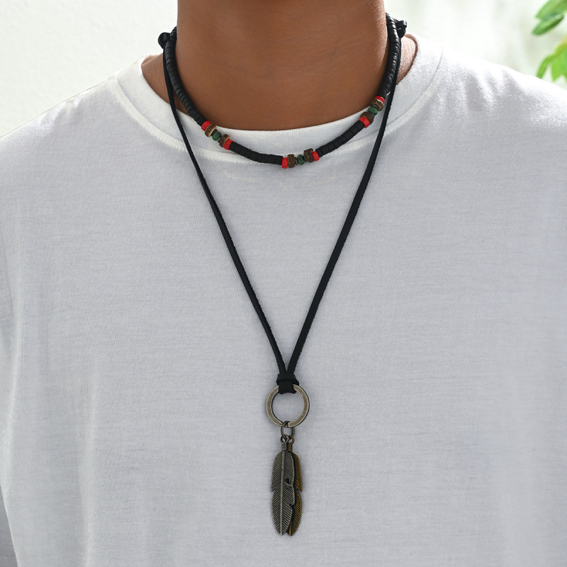 Amazoni piiriülene kuummüük meeste mitmekihiline virnastatud kaelakee ülikond retro moekaelakee allikas tehas laos hulgimüük