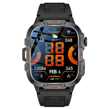 Cross-Mirror Qx12Ai okoskarkötő pulzusmérővel, vérnyomásmérővel, Bluetooth-os tárcsás karórával, SOS hívás lépésszámlálóval, kalóriamérővel