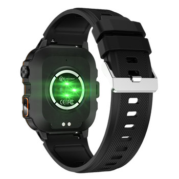 Cross-Mirror Qx12Ai okoskarkötő pulzusmérővel, vérnyomásmérővel, Bluetooth-os tárcsás karórával, SOS hívás lépésszámlálóval, kalóriamérővel