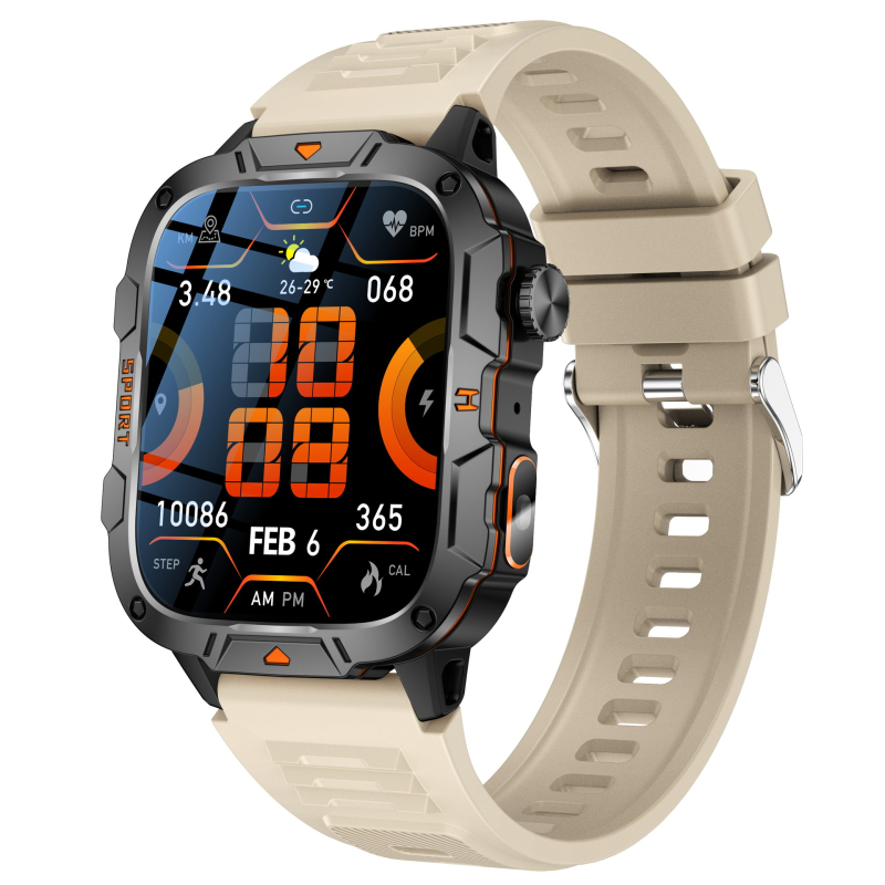 Cross-Mirror Qx12Ai okoskarkötő pulzusmérővel, vérnyomásmérővel, Bluetooth-os tárcsás karórával, SOS hívás lépésszámlálóval, kalóriamérővel