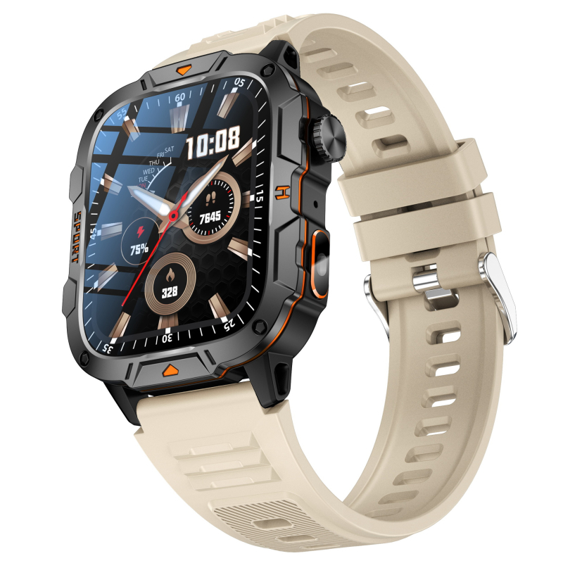 Cross-Mirror Qx12Ai okoskarkötő pulzusmérővel, vérnyomásmérővel, Bluetooth-os tárcsás karórával, SOS hívás lépésszámlálóval, kalóriamérővel