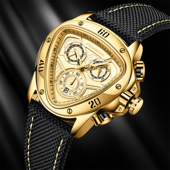 Διασυνοριακό ρολόι χαλαζία με αθλητικό τρίγωνο, πολυλειτουργικό ανδρικό ρολόι, υψηλής αξίας, οικιακό ρολόι χειρός