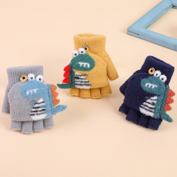 Laste talvekindad, soojad, armsad, kootud, poolsõrmega, kootud villast kindad poistele, tüdrukutele ja õpilastele