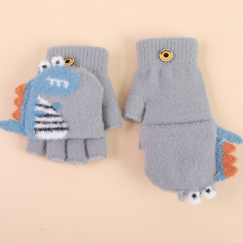 Laste talvekindad, soojad, armsad, kootud, poolsõrmega, kootud villast kindad poistele, tüdrukutele ja õpilastele