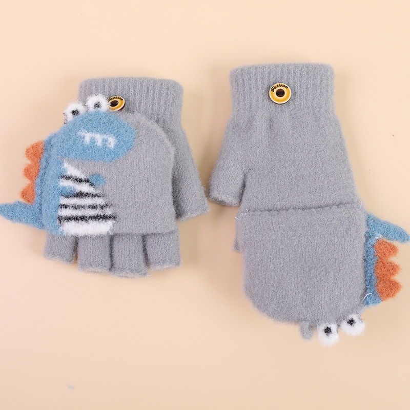 Laste talvekindad, soojad, armsad, kootud, poolsõrmega, kootud villast kindad poistele, tüdrukutele ja õpilastele