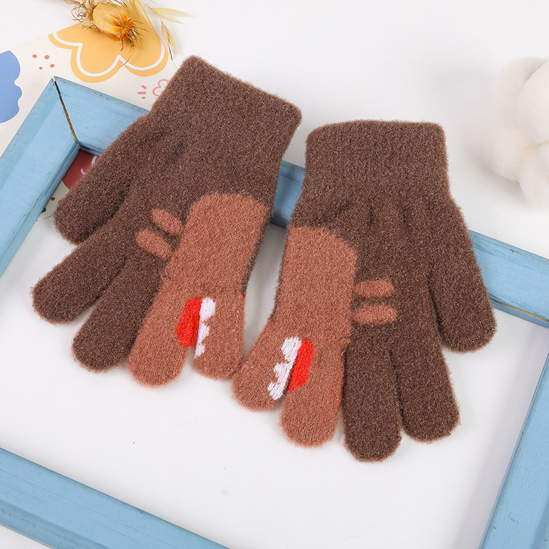 Laste talvekindad, soojad, armsad, kootud, poolsõrmega, kootud villast kindad poistele, tüdrukutele ja õpilastele