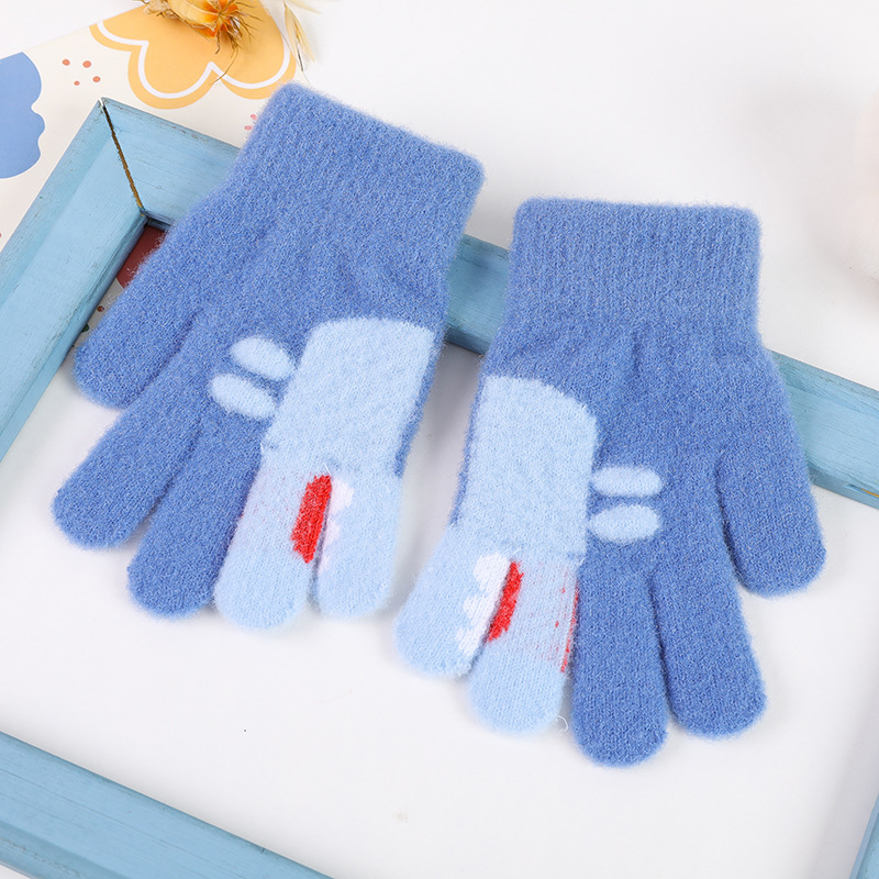 Laste talvekindad, soojad, armsad, kootud, poolsõrmega, kootud villast kindad poistele, tüdrukutele ja õpilastele